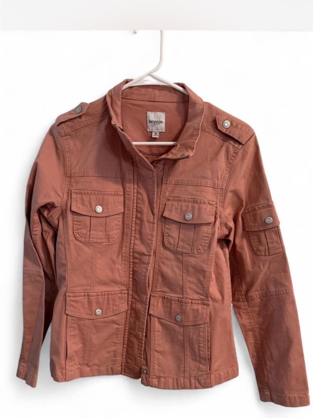 Kensie Jeans Dusty Rose Utility Military Jacket